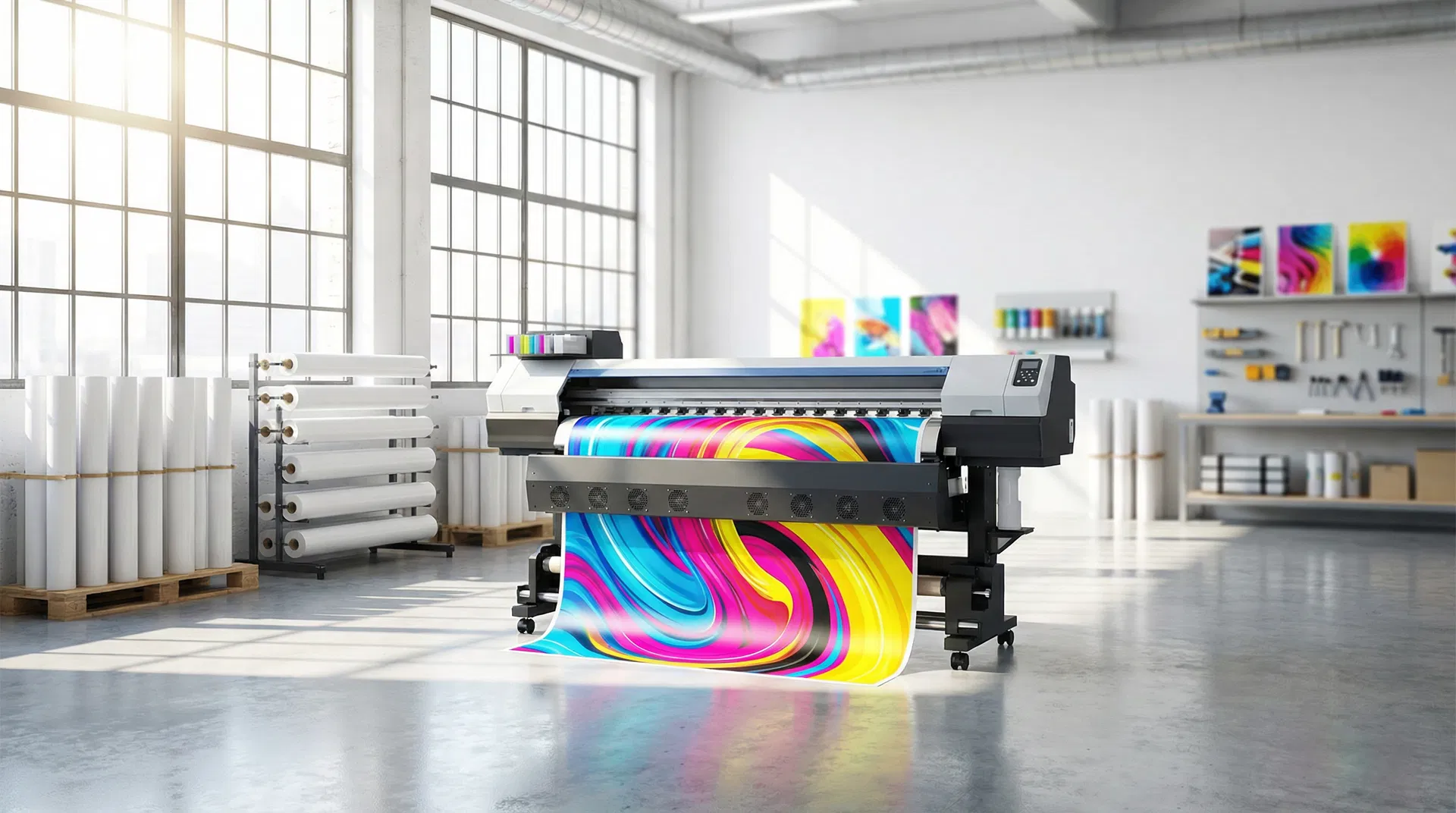 Printing shop background