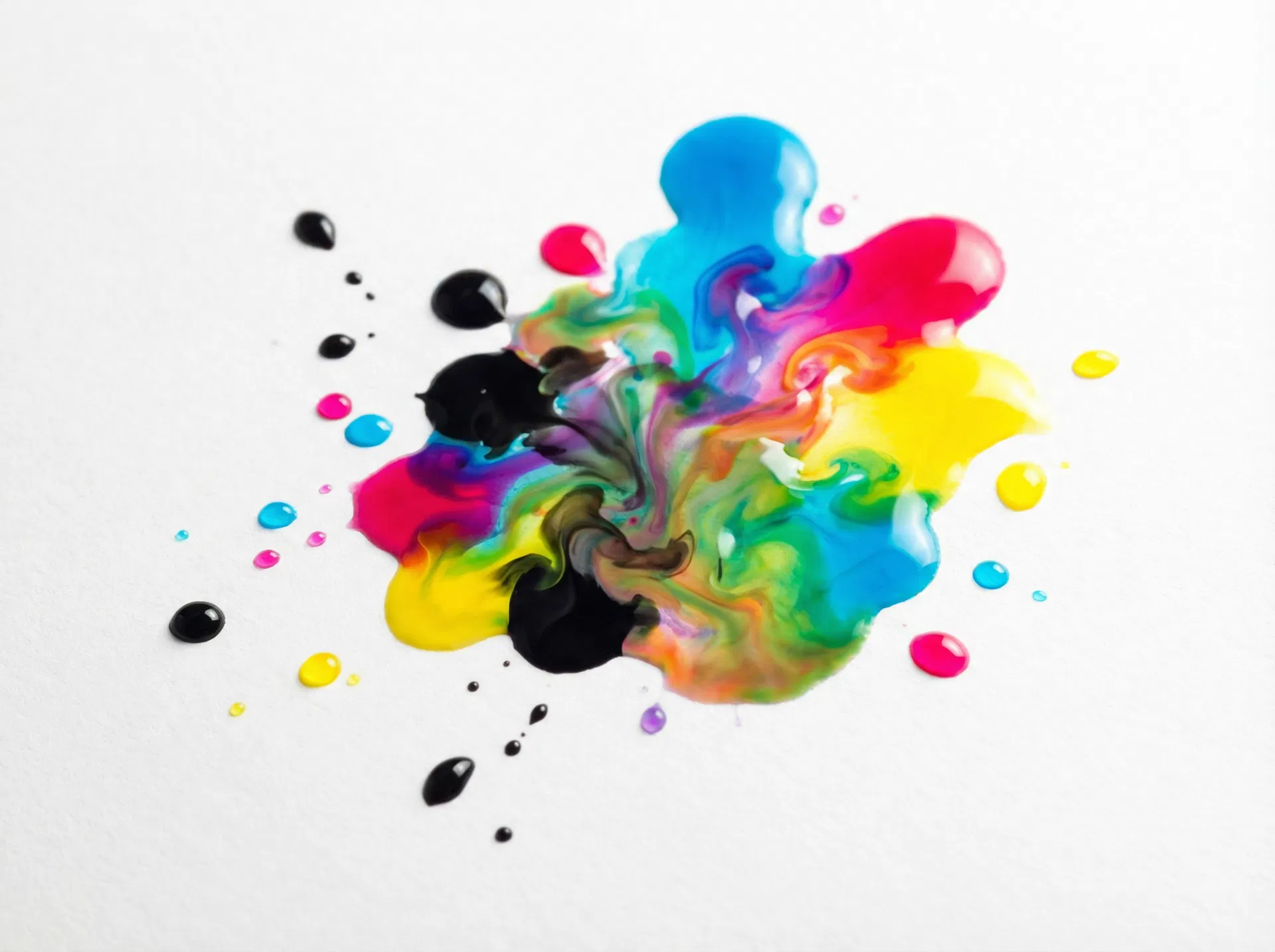 Colorful ink splash